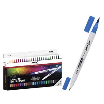 Set Marcadores Dam 2 Pontas Lettering | 48 Unidades - 1