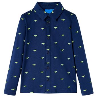Camisa de criança | vidaXL | azul-marinho 104 | 3 a 4 anos - 1