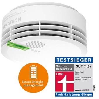 Detetor Inteligente de Fumo Hekatron Genius Plus X | Branco - 1