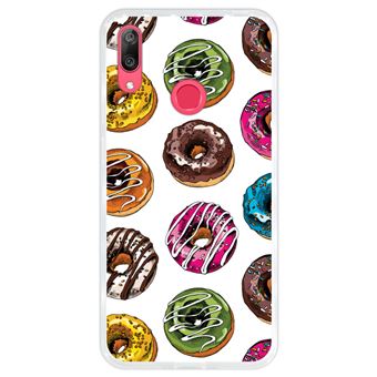 Capa Hapdey para Huawei Y7 2019 - Y7 Prime 2019 Design Donuts de Chocolate em Silicone Flexível e TPU
