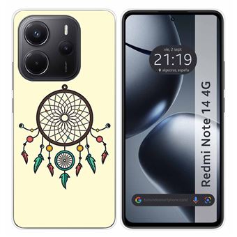 Capa TUMUNDOSMARTPHONE de silicone para Xiaomi Redmi Note 14 4G Dreamcatcher Design Desenhos - 1
