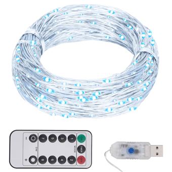 cordão de Luzes vidaXL com 150 LED | 15 m Branco frio - 1