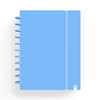 Caderno Ingeniox | A4 | Pautado | 80Folhas | 100G | Foam com Elástico | Azul Pastel - 1