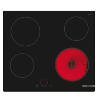 Placa de Vitrocerâmica Bosch Serie 4 PKE61RBA2E | Elétrica | 59.2 cm | 4 Zonas | Preto - 1
