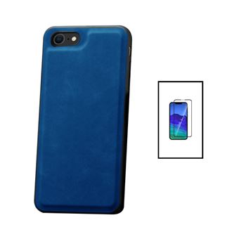 Kit Gift4Me Capa Traseira Magnética Couro + Película de Vidro Temperado GorilasGlass para Apple iPhone SE 2022 - Azul - 1