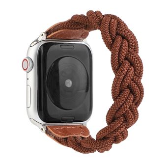 Bracelete de Nylon HSMY Extensível Trançado para Apple Watch Series 6/ SE/ 5/ 4 | 40 mm - Castanho - 1