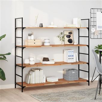 Prateleira flutuante vidaXL | 160x40x2cm | acácia maciça acabamento a óleo - 1