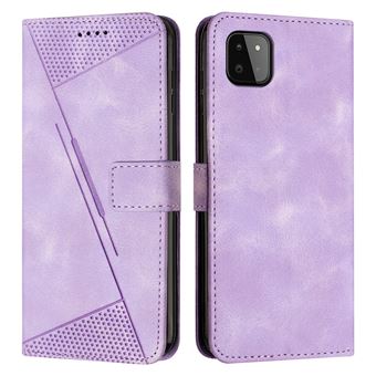 Capa FOXDOCK para Samsung Galaxy A22 5G | Pele | Flip | 3 Compartimentos para Cartões | Roxo - 1