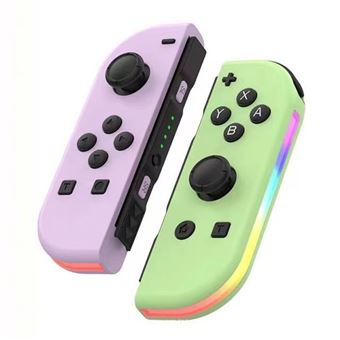 Comando Nanlin Compatível com Nintendo Switch | Wireless Bluetooth - Rosa Claro/Verde Claro - 1