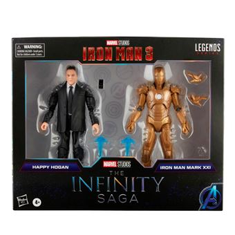 Figura Hasbro Marvel Legends Series Happy Hogan e Iron Man Mark 21 - 1