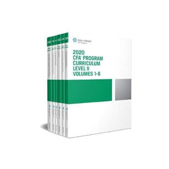 Cfa Program Curriculum 2020 Level Ii Volumes 16 Box Set Cfa Curriculum 2020 - 1