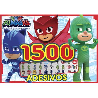 Pj Masks - Prancheta Para Colorir Com 1500 Adesivos - 1