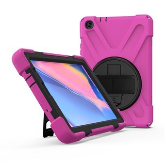 Capa Magunivers TPU X-Shape com Muleta Rotativa e Alça de Mão Rosa para Samsung Galaxy Tab a 8.0 2019 com S Pen Sm-P200 - 1