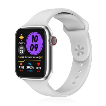 Smartwatch DAMAW9 com Coroa Multifuncional | Termómetro | Monitor de Frequência Cardíaca | Oxigénio no sangue | Chamadas Bluetooth | Compatível com Android | 3,6x1,2x4,2 cm - Branco - 1