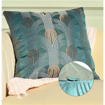 Capa de Almofada BOD HOME | Tecido Jacquard de Leque | Verde Escuro | 45x45cm - 1