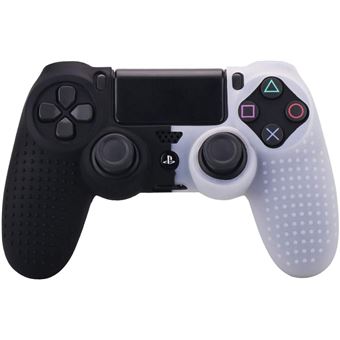 Capa HSMY Silicone Antideslizante para Comando PS4/Slim/Pro - Preto e Branco - 1