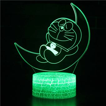 Lâmpada 3D HSMY | Infantil | Multicolorido com Controlo Remoto | Doraemon | 598 - 1