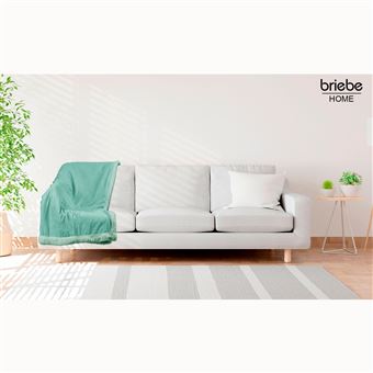 Cobertor de Sedalina Briebe com Tela de Sherpa | 180 x 240cm | Verde Água - 1