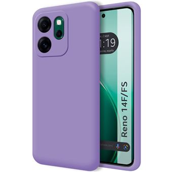 Capa Tumundosmartphone de silicone líquido ultramacio para Oppo Reno 14 F / 14F 5G | roxa - 1