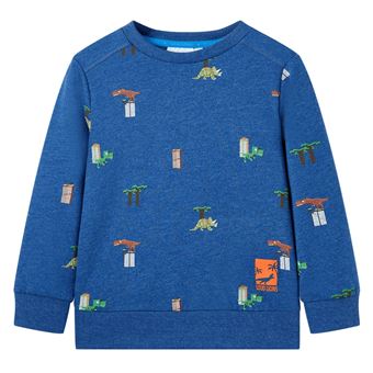 Sweatshirt para criança vidaXL | azul-escuro mesclado 116 | 5 a 6 anos - 1