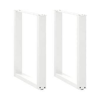 Pernas para Mesa de Centro vidaXL | forma U | 2 Unidades | 60x(72-73)cm | aço branco - 1