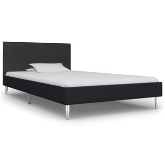 Estrutura de Cama vidaXL 90x200 cm tecido preto - 1