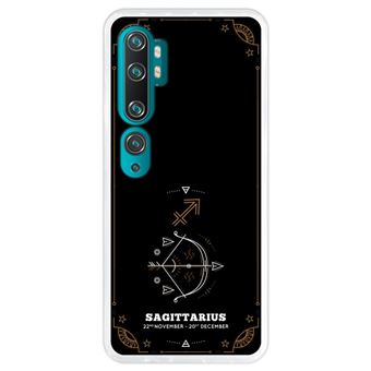 Capa Hapdey para Xiaomi Mi Note 10 - Note 10 Pro - CC9 Pro | Silicone Flexível em TPU | Design Zodíaco Sagitário - Transparente