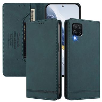 Capa FOXDOCK Tipo Carteira Flip para Samsung Galaxy A12/M12 com Bloqueio RFID | Fecho Magnético | Pele PU  | Verde - 1