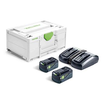 Conjunto de Bateria e Carregador Festool 577707 | Cinzento - 1