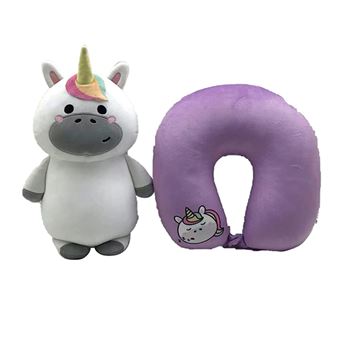 Almofada de Viagem Sombo 820.377 | Cinzento, Violeta, Branco - 1