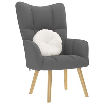 Cadeira de descanso vidaXL | tecido cinzento-escuro - 1