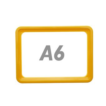 Moldura PrimeMatik para Sinais e Cartazes e Marca Amarelo Tamanho A6 150X110mm - 1
