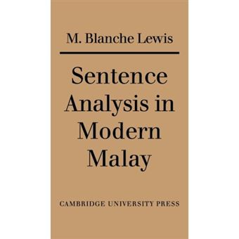 Sentence Analysis in Modern Malay - Paperback - 2010 - 1