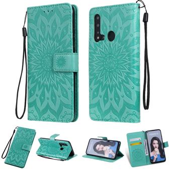 Capa Magunivers PU Girassol com Apoio Ciano para Huawei P20 Lite 2019/Nova 5I