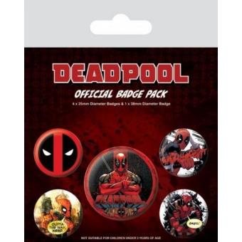 Pack de 5 Crachás Pyramid International Marvel Deadpool - 1