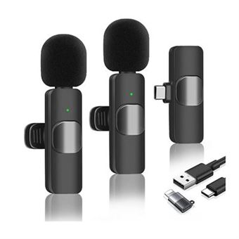 Microfone de Lapela Nanlin | Auto-Sync | Lavalier | para iOS/Android | Plug & play - 1