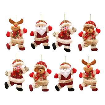 8 bonecos Natal V-REEL QT20 | Peluche | Branco - 1