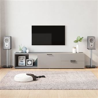 Suportes colunas vidaXL | 2 Peças | Vidro temperado 1 pilar | Preto/prateado - 1