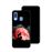 Capa Hapdey para Samsung Galaxy A40 2019 Design Lobo a Uivar para Lua Vermelha em Silicone Flexível e TPU Preto_2