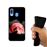 Capa Hapdey para Samsung Galaxy A40 2019 Design Lobo a Uivar para Lua Vermelha em Silicone Flexível e TPU Preto_3