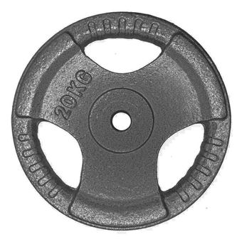 Disco de Musculação com Pega YOURFIT | 20kg | 30mm | Unidade - 1