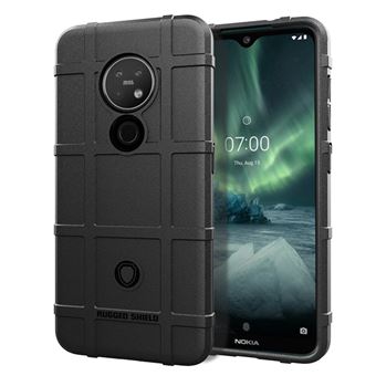 Capa Magunivers | TPU grade quadrada engrossar anti-choque Preto para Nokia 7.2 - 1