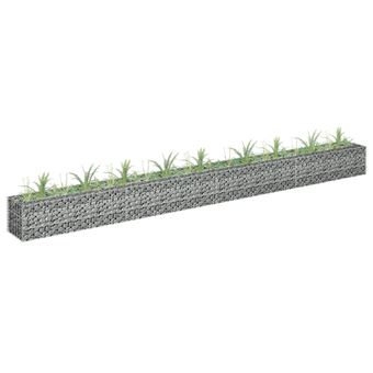 Canteiro elevado/cesto gabião vidaXL | 360x30x30 | cm aço galvanizado - 1