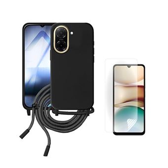 Capa Silicone Hands-Free + Película ClearGel CapaSmart para Xiaomi Redmi A5 | Preto - 1