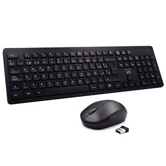 Teclado Wireless + Rato Ewent EW3256 | Idioma: Espanhol | Preto - 1