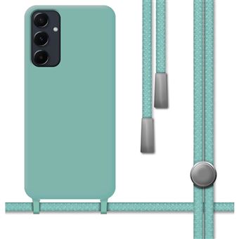 Capa TUMUNDOSMARTPHONE de silicone líquido com cordão para Samsung Galaxy A35 5G em verde - 1