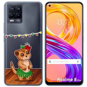 Capa Tumundosmartphone de gel transparente para Realme 8 4G / 8 Pro desenhos de design Meerkat - 1