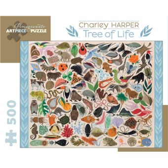 Charley Harper Tree Of Life 500Piece Jigsaw Puzzle Pomegranate Artpiece Puzzle - 1