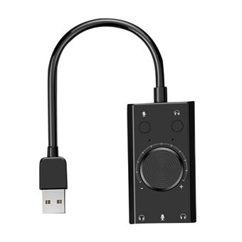 Placa de Som Externa USB 2-em-1 15Hz-25KHz Universal sem Driver Orysin com LED Indicator - 1