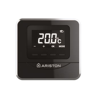 Termóstato Sem Fio Ariston CUBE RF | Preto | Repector RF necessário para ser compatível com App Ariston Net - 1